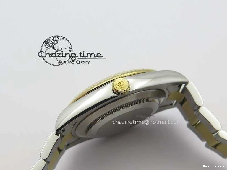 0213 AllSeason DateJust II 116333 SS YG 41mm EW Best Edition Black Dial Gold Roman Markers On SS Bracelet A 3826